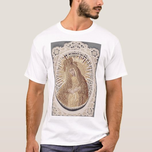 Vilnius Madonna in Gebed... beeldende kunst T-shirt (Voorkant)