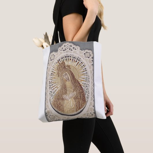 Vilnius Madonna in Gebed... beeldende kunst Tote Bag (Dichtbij)