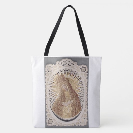 Vilnius Madonna in Gebed... beeldende kunst Tote Bag (Voorkant)