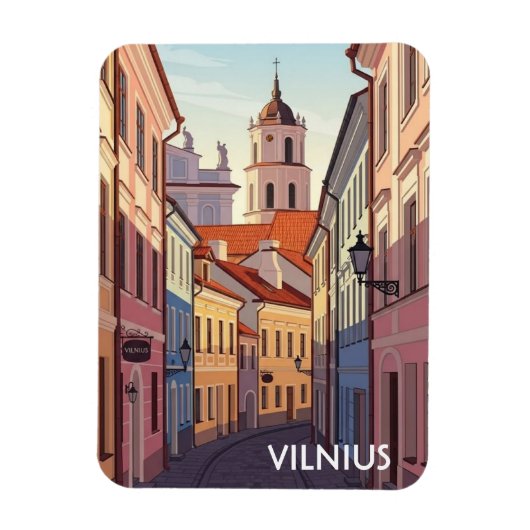 Vilnius Oude Stad Litouwen Flexibele Foto Magneet (Verticaal)