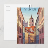 Vilnius Oude Stad Litouwen Reizen Briefkaart (Voorkant / Achterkant)