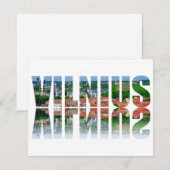 Vilnius-tekst met reflectie (Voorkant / Achterkant)