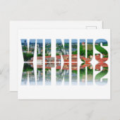 Vilnius-tekst met reflectie briefkaart (Voorkant / Achterkant)