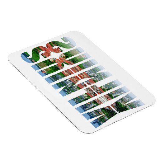 Vilnius-tekst met reflectie magneet (Rechterzijde)