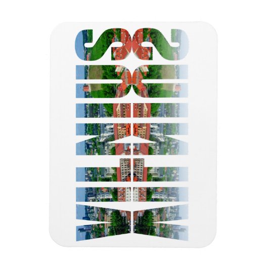 Vilnius-tekst met reflectie magneet (Verticaal)