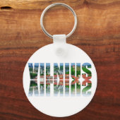 Vilnius-tekst met reflectie sleutelhanger (Achterkant)