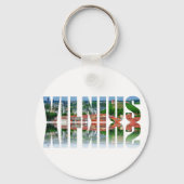 Vilnius-tekst met reflectie sleutelhanger (Achterkant)