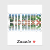 Vilnius-tekst met reflectie sticker (Vel)