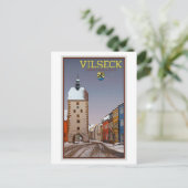 Vilseck - Tower en Gate - Winter Briefkaart (Staand voorkant)