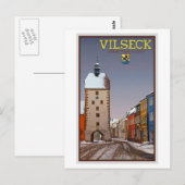 Vilseck - Tower en Gate - Winter Briefkaart (Voorkant / Achterkant)