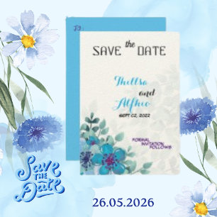 vilt ecru papier save the date Invitation Kaart