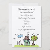 Vilt House Warming Moving Party Uitnodiging (Voorkant)