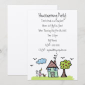 Vilt House Warming Moving Party Uitnodiging (Voorkant / Achterkant)