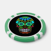Vilt Look Sugar Skull Decoratief Mooi Poker Chips (Enkel)
