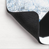 Vilt met hart - zwarte hond - zwart lab muismat (Hoek)