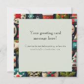 Vilt Patchwork Kerst Ornament Kaart (Achterkant)