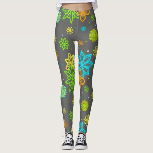 Vilt Tip Flowers - Emmy Pattern Leggings (Voorkant)