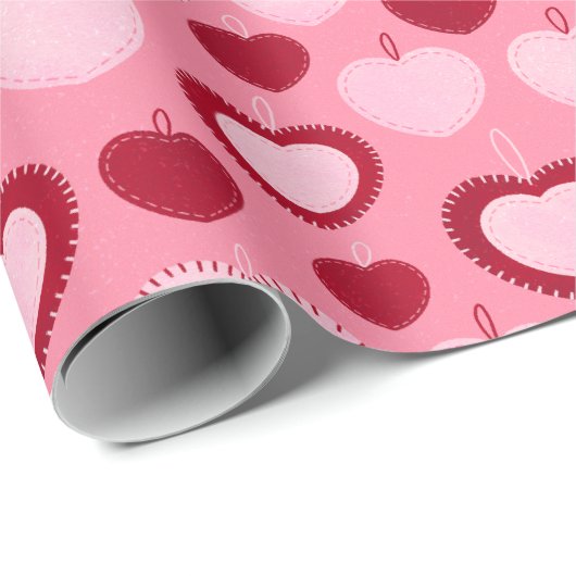 vilten harten cadeaupapier (Rol Hoek)