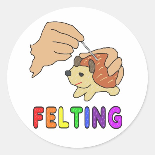 vilten ronde sticker (Voorkant)