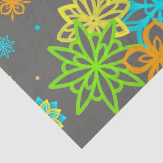 Vilten Tip Bloemen - Emmy Pattern Tissuepapier (Detail)