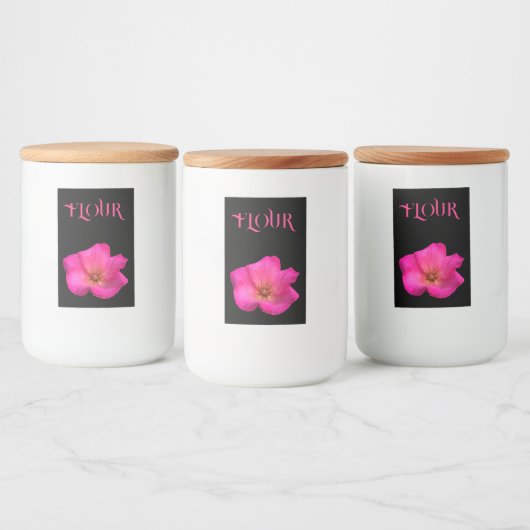 Viltpen-roos Voedselcontainer Etiket (Flessen)