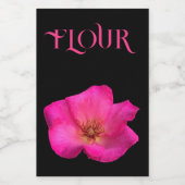 Viltpen-roos Voedselcontainer Etiket (Enkel label)