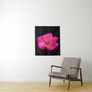 Viltstift Roze Roos Originele Kunst Wandkleed
