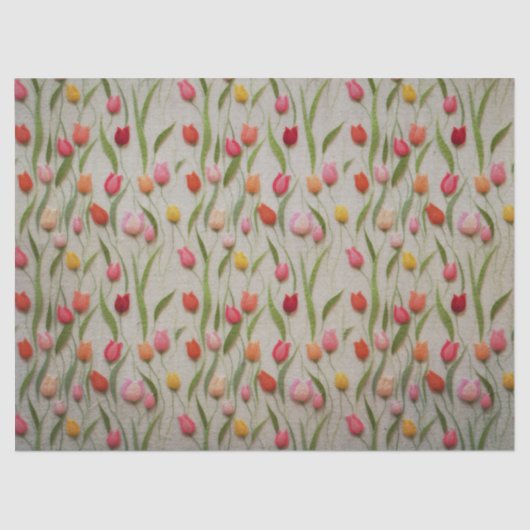 viltttulp-patroon-ontkoppeling tissuepapier (Voorkant)