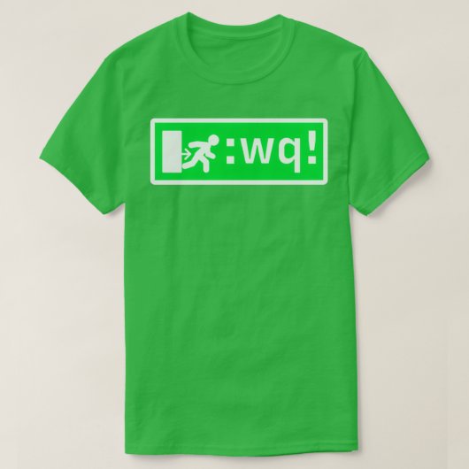Vim-teken afsluiten t-shirt (Design voorkant)