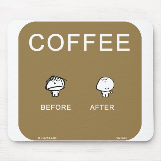 vimrod-koffieverslaafde muismat (Voorkant)