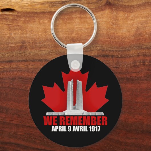 Vimy Ridge We herinneren ons Sleutelhanger (Voorkant)