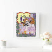 Vin Again Wall Clock Vierkante Klok (Huis)