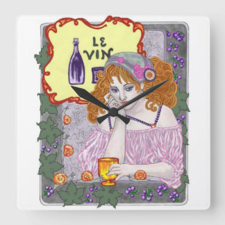 Vin Again Wall Clock Vierkante Klok