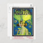 Vin Champagne & Hoesje van het Tijdschrift van Briefkaart (Voorkant / Achterkant)