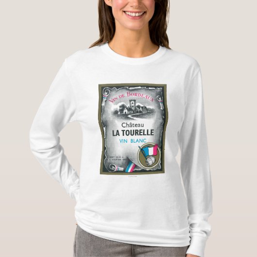 Vin De Bordeaux Wine LabelEurope T-shirt (Voorkant)