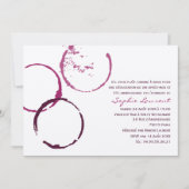 Vin Invitation Orientée de Fête d'Anniversaire Kaart (Voorkant)