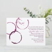 Vin Invitation Orientée de Fête d'Anniversaire Kaart (Staand voorkant)