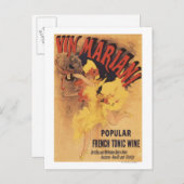 Vin Mariani Dancing Girl Pesting Wine Briefkaart (Voorkant / Achterkant)