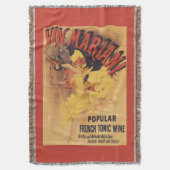 Vin Mariani Dancing Girl Pesting Wine Deken (Voorkant Verticaal)