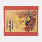 Vin Mariani Dancing Girl Pesting Wine Fleece Deken (Voorkant (Horizontaal))