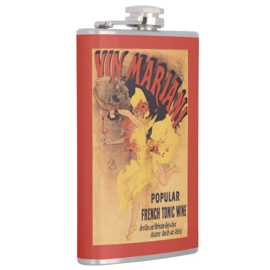 Vin Mariani Dancing Girl Pesting Wine Heupfles (Rechts)