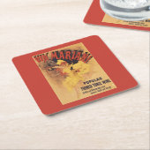 Vin Mariani Dancing Girl Pesting Wine Kartonnen Onderzetters (Schuin)