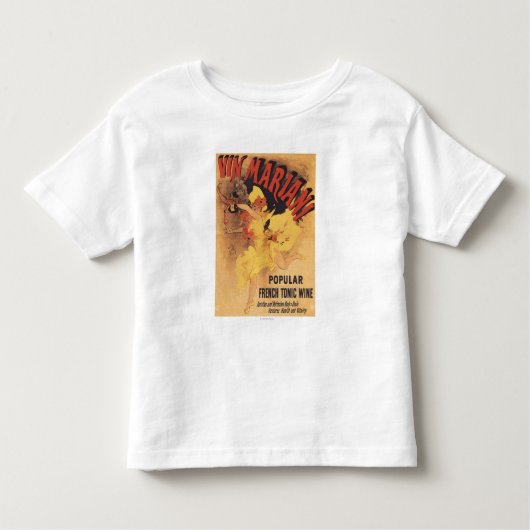 Vin Mariani Dancing Girl Pesting Wine Kinder Shirts (Voorkant)