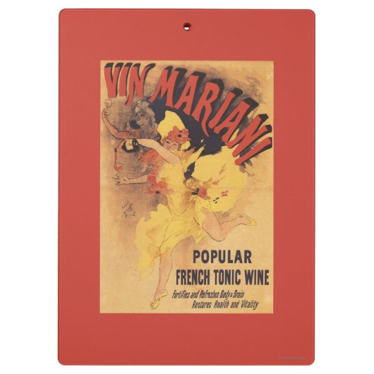 Vin Mariani Dancing Girl Pesting Wine Klembord (Achterkant)