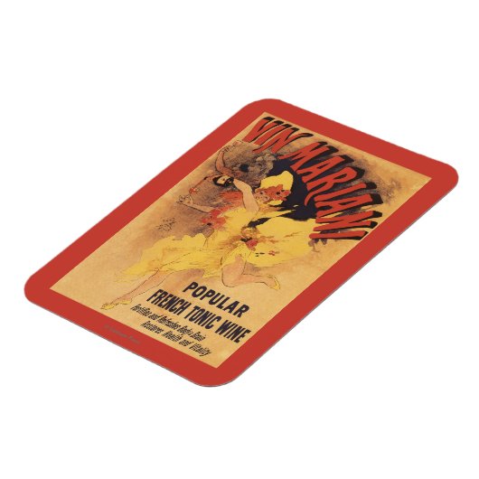 Vin Mariani Dancing Girl Pesting Wine Magneet (Linkerzijde)