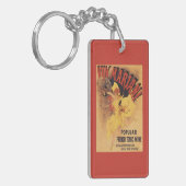 Vin Mariani Dancing Girl Pesting Wine Sleutelhanger (Voorkant Links)
