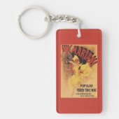 Vin Mariani Dancing Girl Pesting Wine Sleutelhanger (Voorkant)