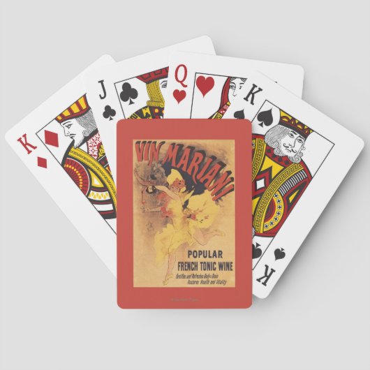 Vin Mariani Dancing Girl Pesting Wine Speelkaarten (Achterkant)