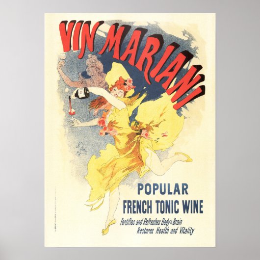 VIN MARIANI WINE Jules Cheret  Frans Poster (Voorkant)