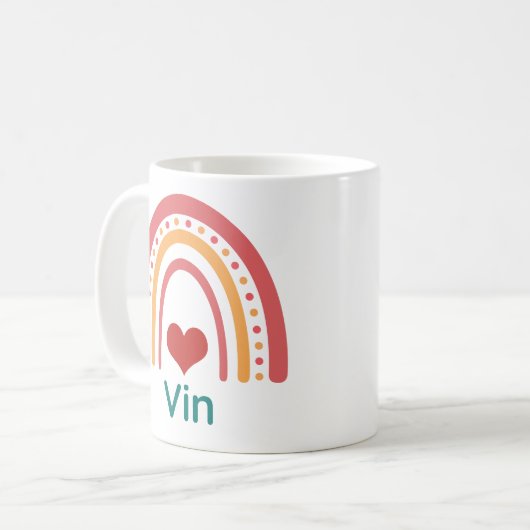 Vin Name  Boho Rainbow Koffiemok (Voorkant links)